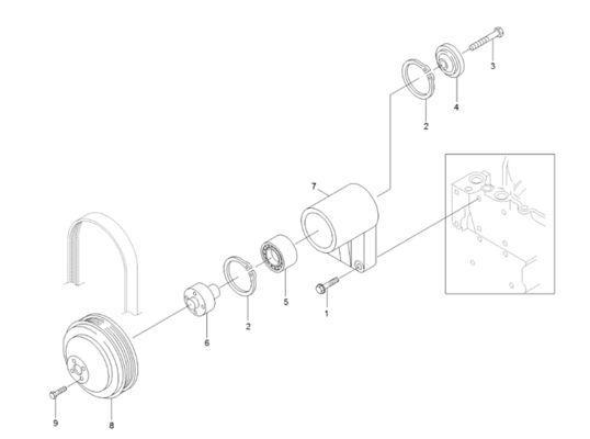 Hyunsang Fan Support 3911922 3912751 for 4BT3.9 Excavator Engine